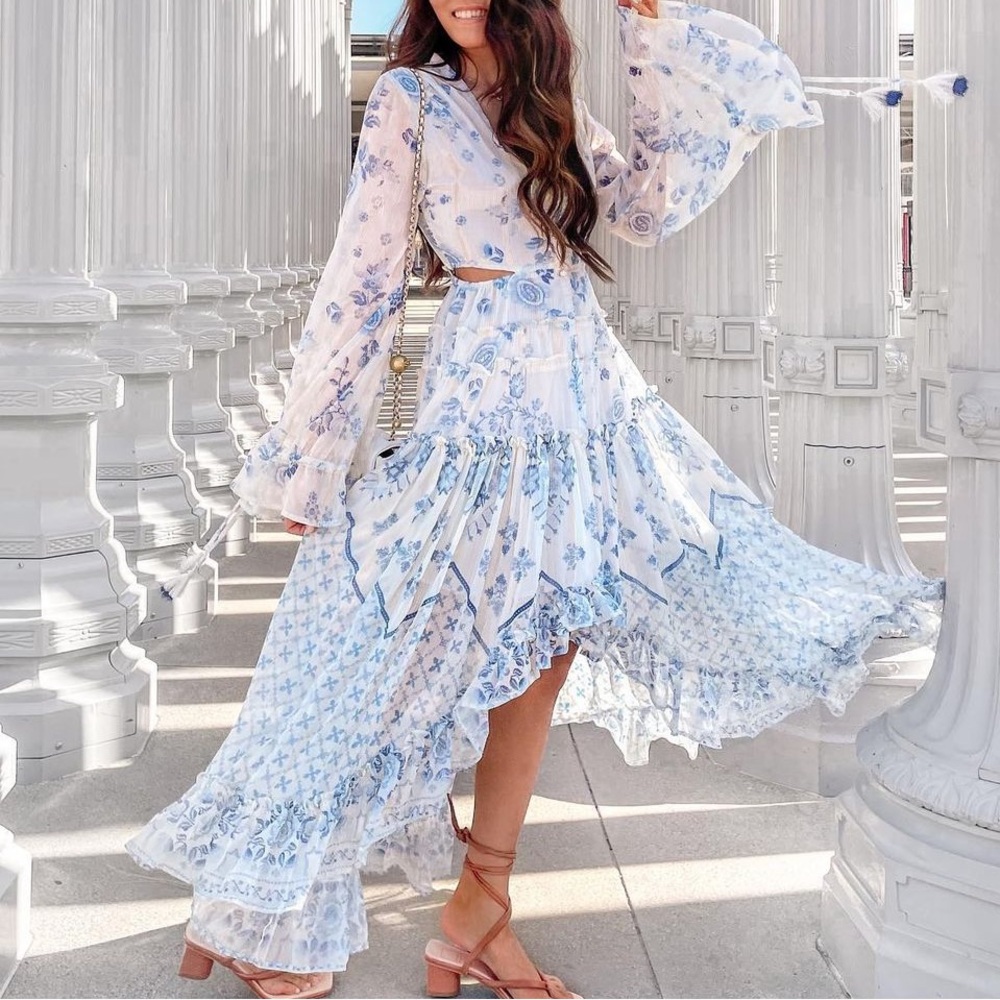 Chicwish asymmetrical maxi dress